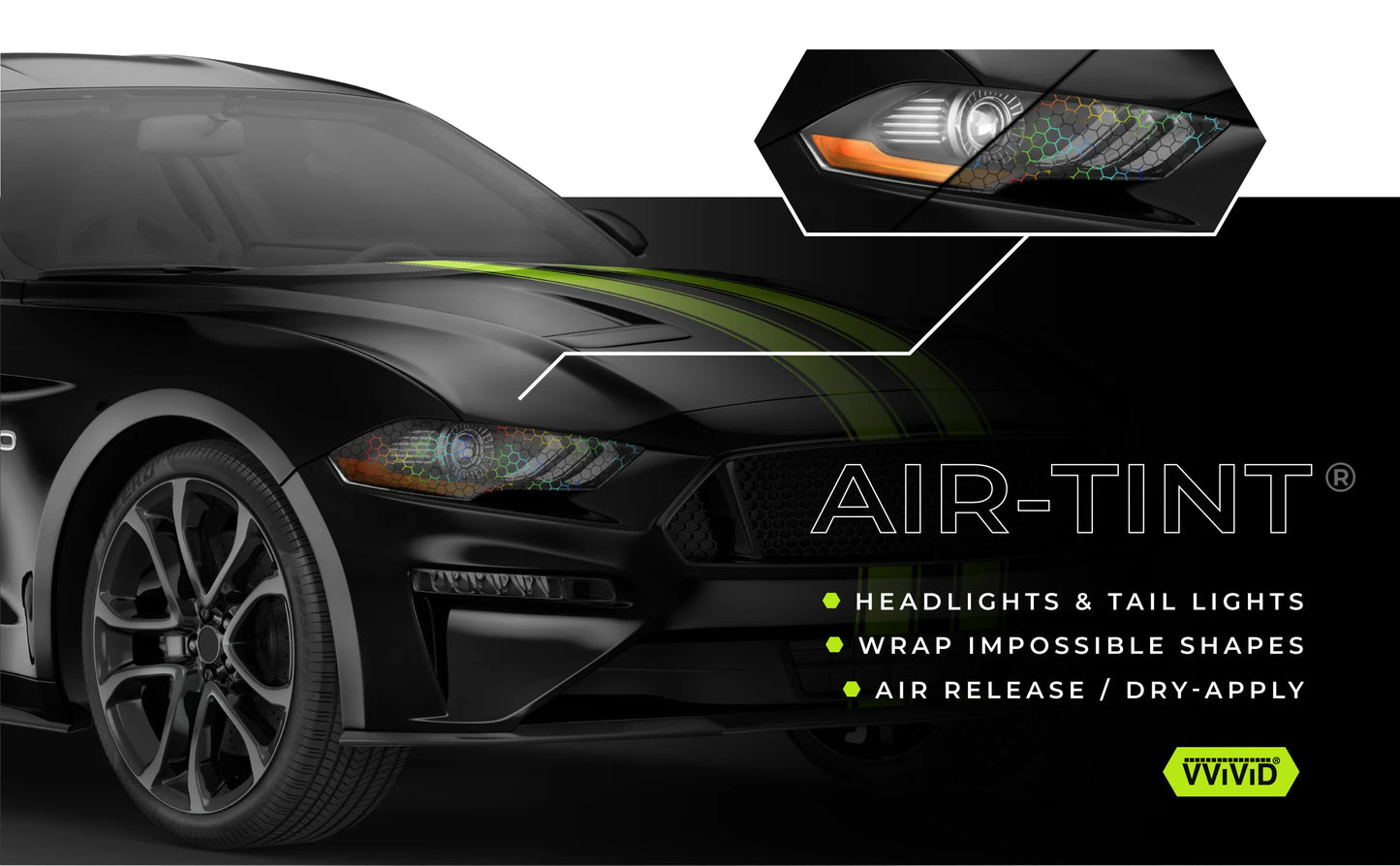 VViViD HEX+ Light Smoke Air-tint® Headlight Tint
