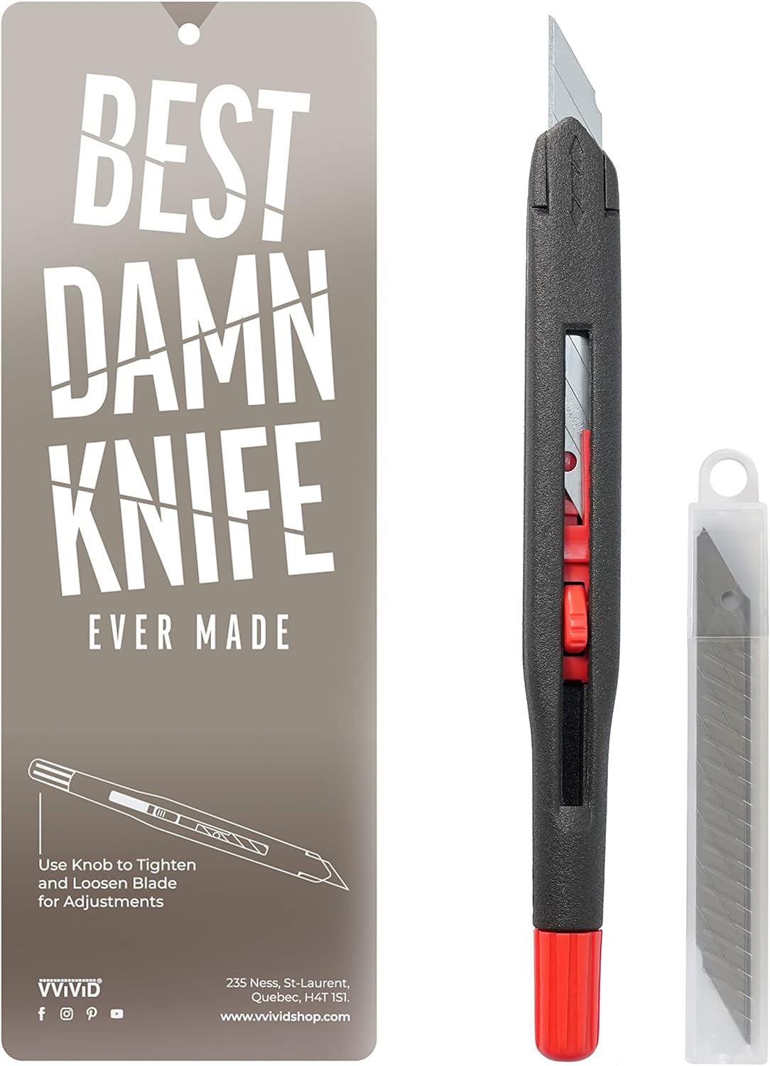 VViViD Best Damn Knife with 10 Replacement Blades