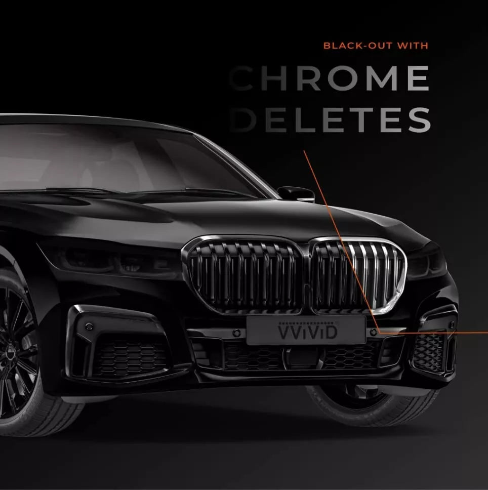 VViViD Gloss Black De Chrome Tape